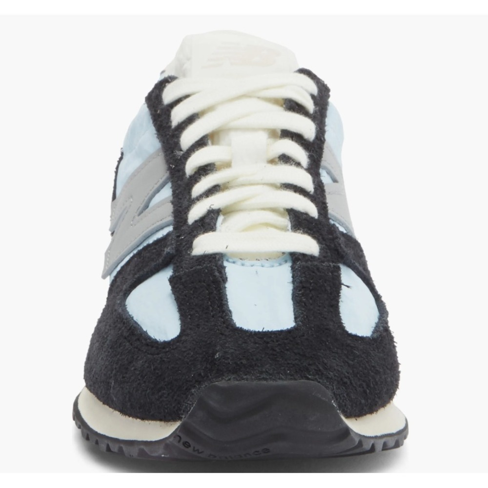 New Balance Women Sneakers Light Blue Navy Suede Shoes